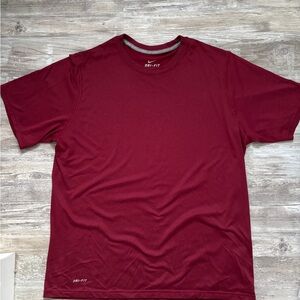 Nike Men's Maroon Dri-FIT Tee